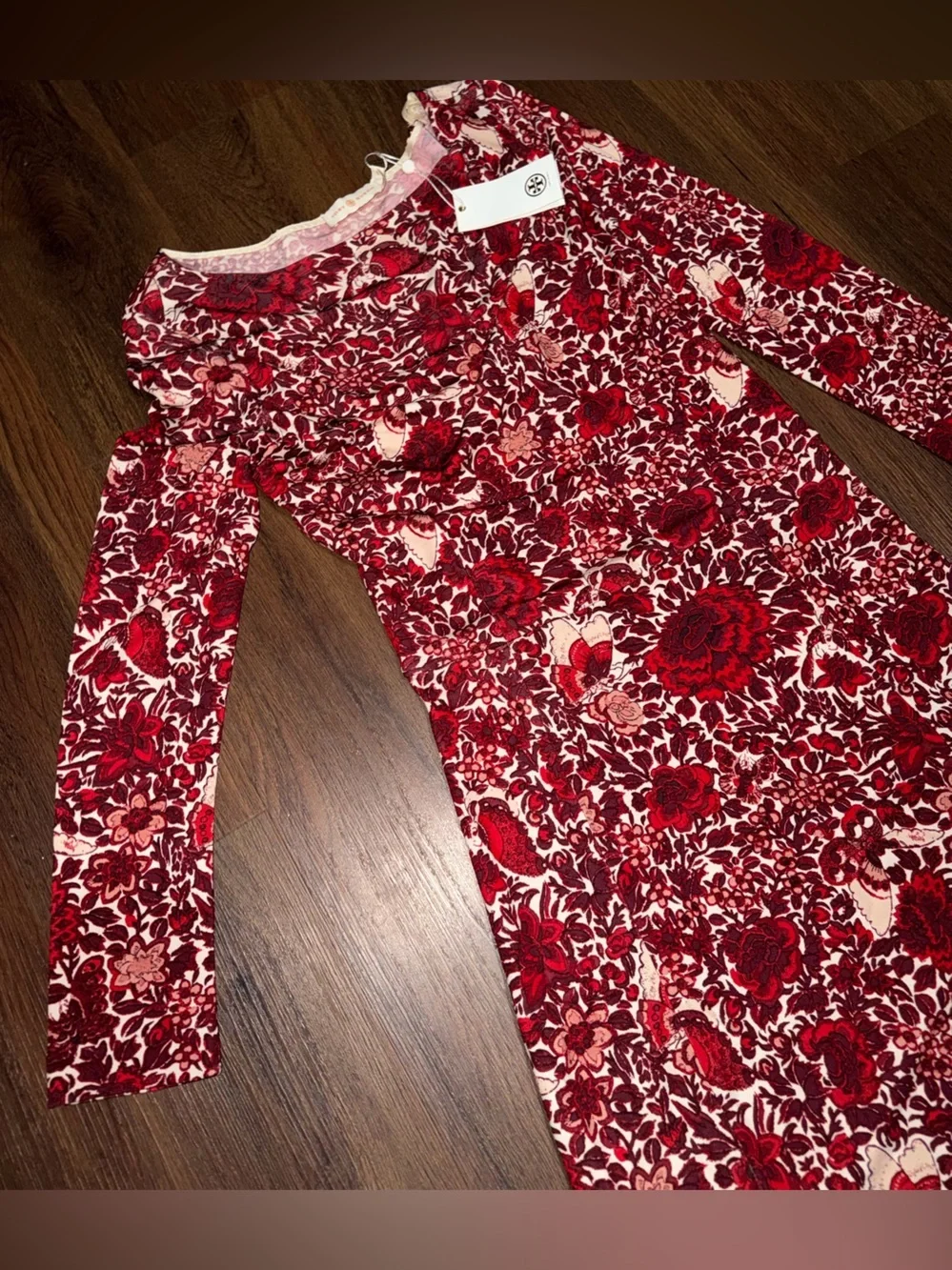 Nwt Tory Burch Ria Butterfly Floral Print Pleated Dress $450 party Summer formal